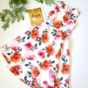 Calvin Klein Floral High Low Scuba Dress Size 4